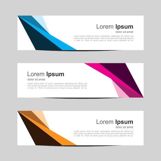 Diseño de plantilla de banner Fondo de banner Banner abstracto Diseño web de banner Plantilla vectorial