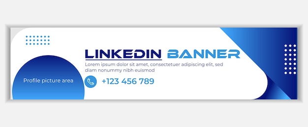 diseño de plantilla de banner de fondo con foto de portada social de linkedin