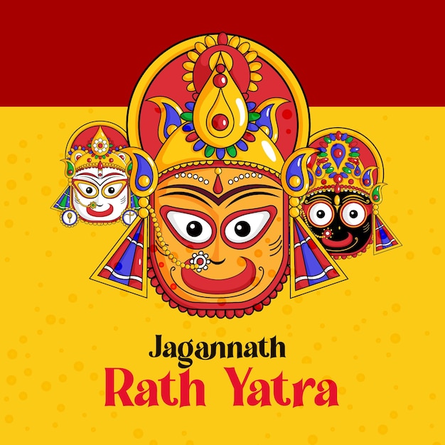 Diseño de plantilla de banner de jagannath rath yatra