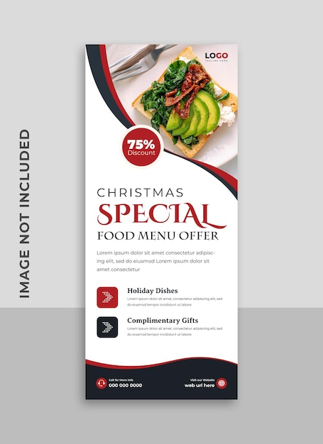Diseño de plantilla de banner para el menú de alimentos