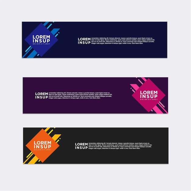 Diseño de plantilla de banner moderno abstracto