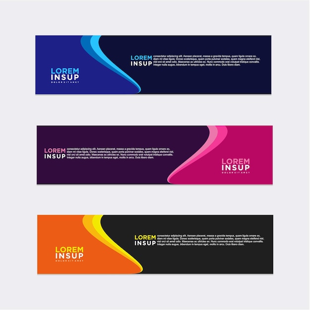 Diseño de plantilla de banner moderno abstracto