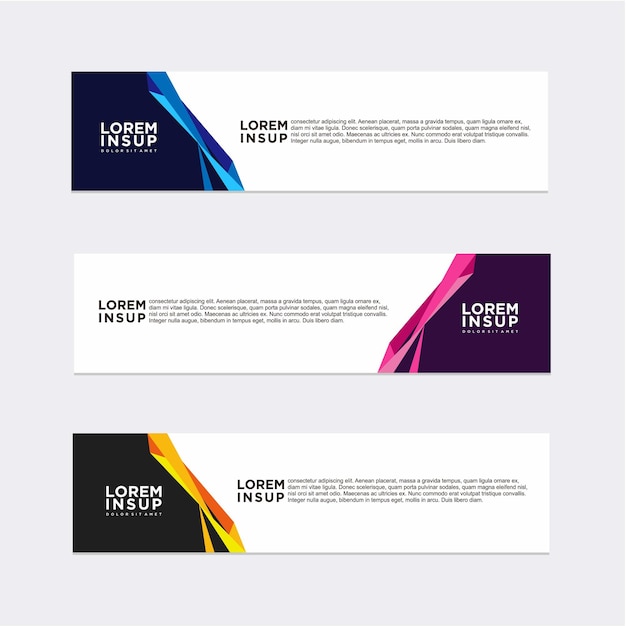 Diseño de plantilla de banner moderno abstracto