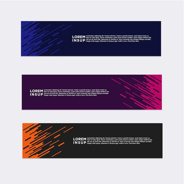 Diseño de plantilla de banner moderno abstracto