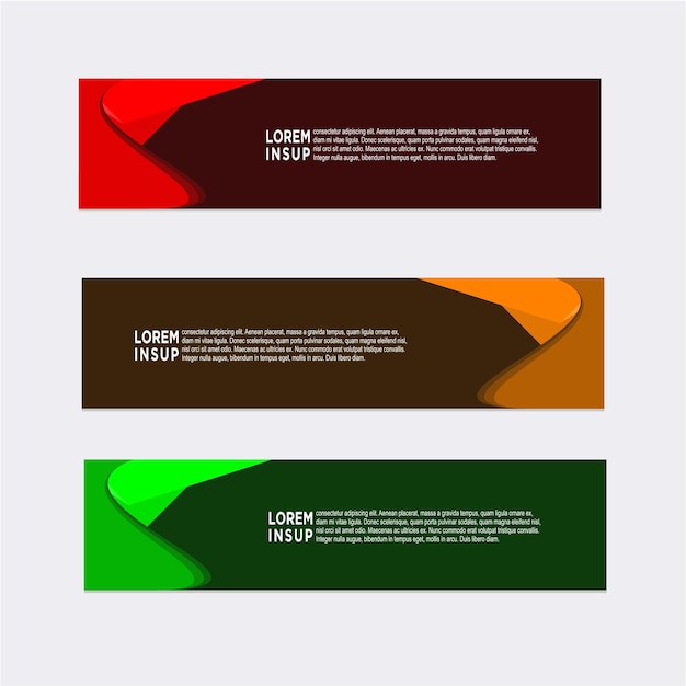 Diseño de plantilla de banner moderno abstracto