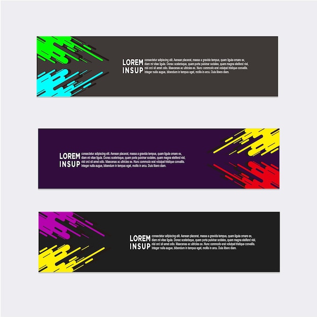 Diseño de plantilla de banner moderno abstracto