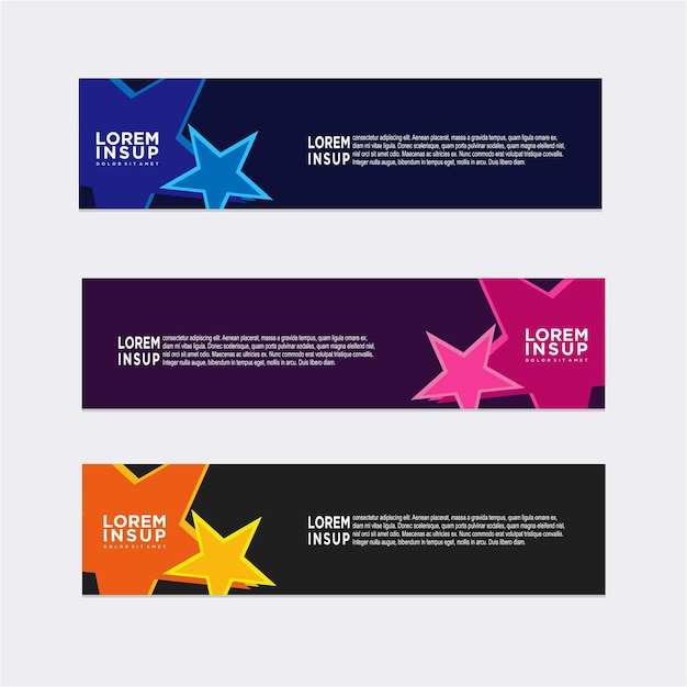 Diseño de plantilla de banner moderno abstracto