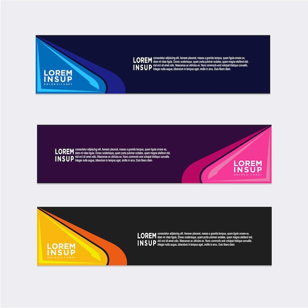 Diseño de plantilla de banner moderno abstracto