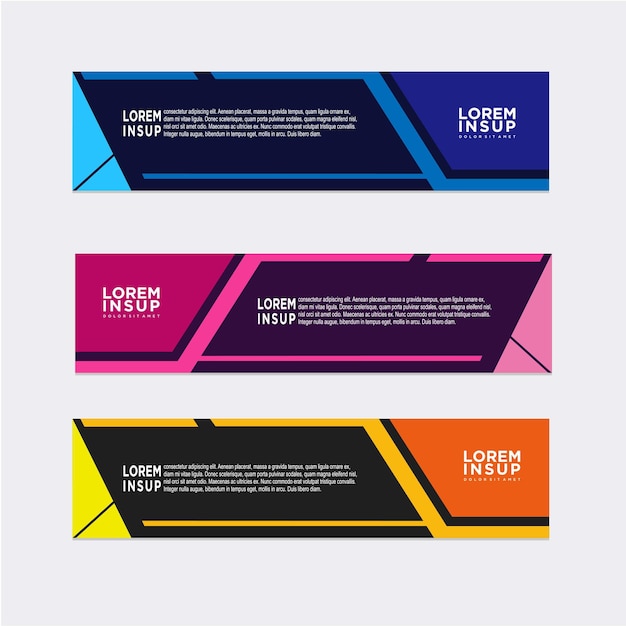 Diseño de plantilla de banner moderno abstracto