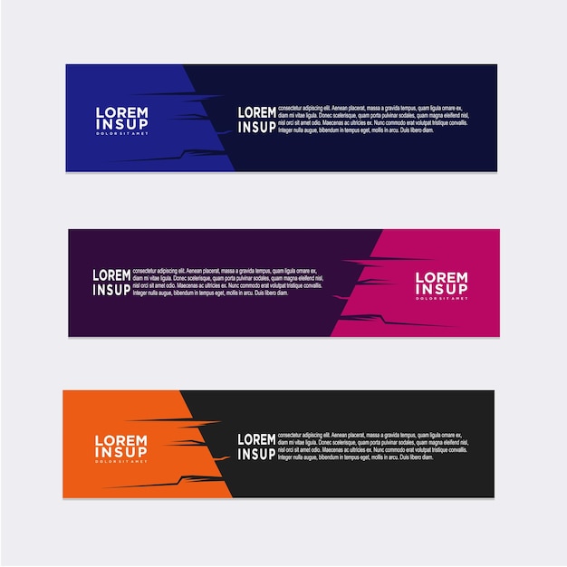 Diseño de plantilla de banner moderno abstracto