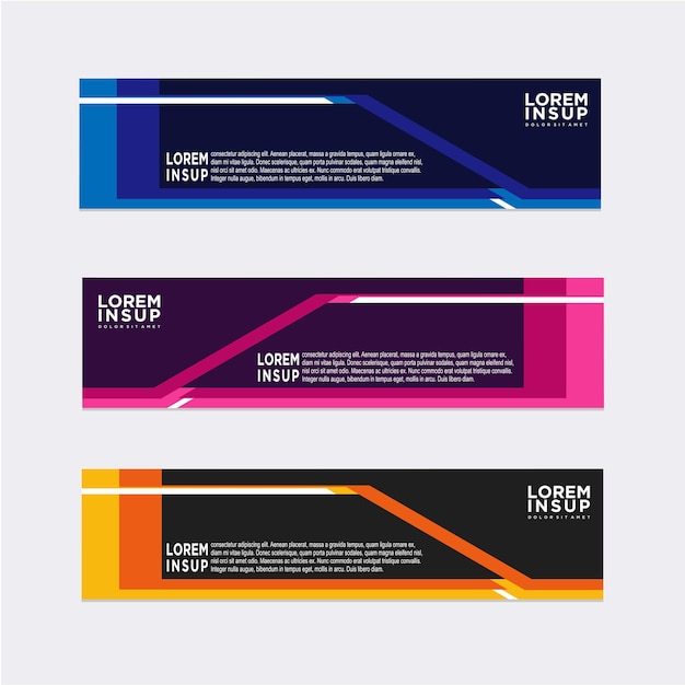 Diseño de plantilla de banner moderno abstracto