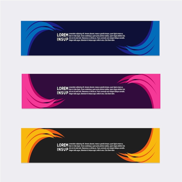 Diseño de plantilla de banner moderno abstracto