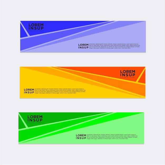 Diseño de plantilla de banner moderno abstracto