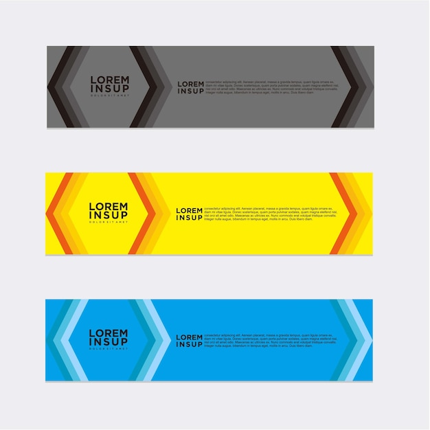Diseño de plantilla de banner moderno abstracto