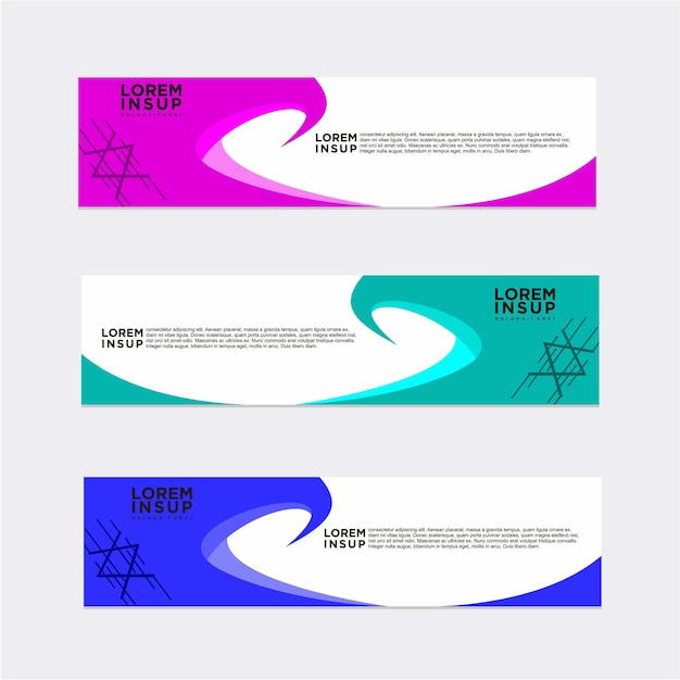 Diseño de plantilla de banner moderno abstracto