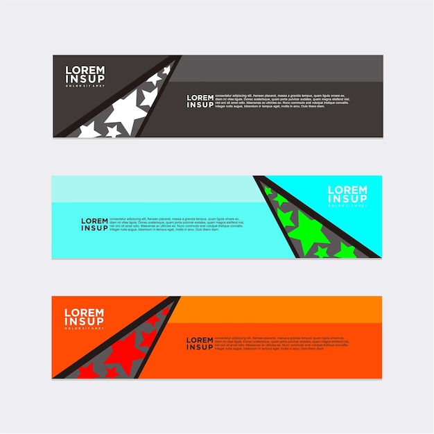 Diseño de plantilla de banner moderno abstracto