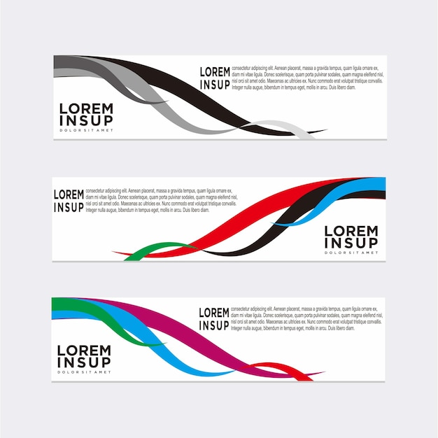 Diseño de plantilla de banner moderno abstracto