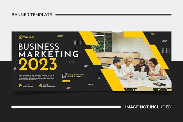 Diseño de plantilla de banner moderno para seminario web de negocios