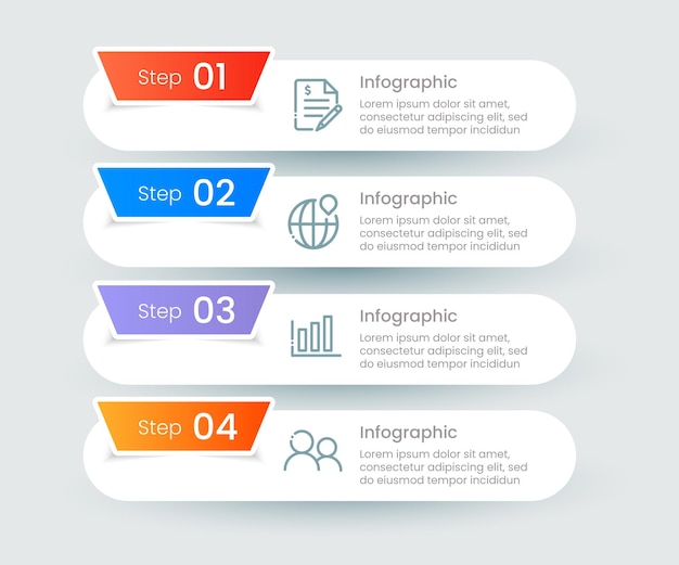 Diseño de plantilla de banner de negocios de infografía