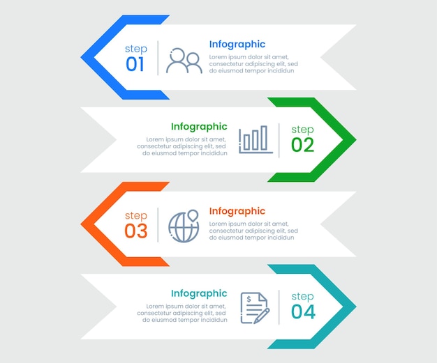 Diseño de plantilla de banner de negocios de infografía