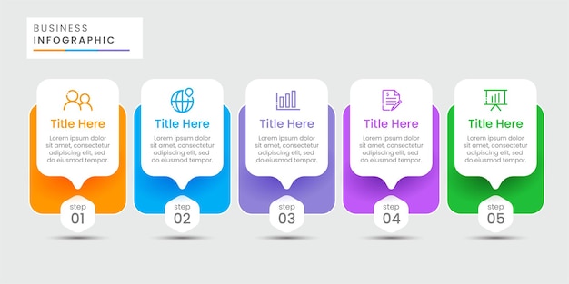 Diseño de plantilla de banner de negocios de infografía