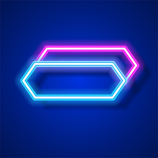Diseño de plantilla de banner de neón.