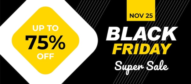 Diseño de plantilla de banner de redes sociales de super venta de viernes negro