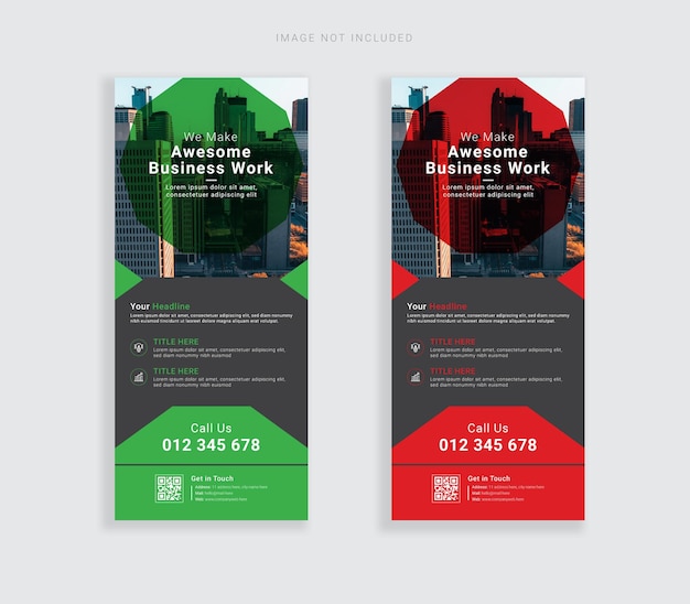 Diseño de plantilla de banner roll up o x de negocios corporativos vector premium