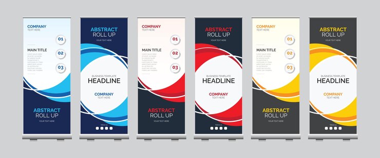 Diseño de plantilla de banner de stand de negocios