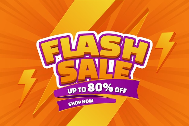 Diseño de plantilla de banner de venta flash