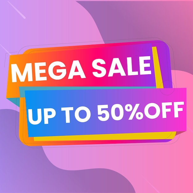 Diseño de plantilla de banner de venta con fondo geométrico Gran oferta especial de venta especial de hasta 80 descuentos Súper