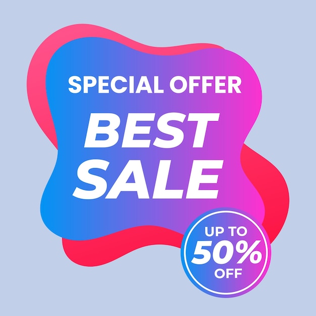Diseño de plantilla de banner de venta con fondo geométrico Gran oferta especial de venta especial de hasta 80 descuentos Súper