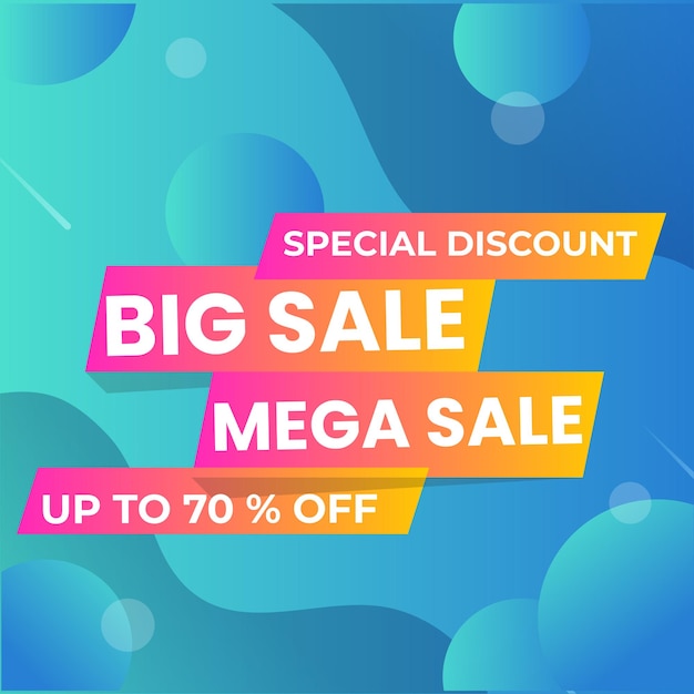 Diseño de plantilla de banner de venta con fondo geométrico Gran oferta especial de venta especial de hasta 80 descuentos Súper