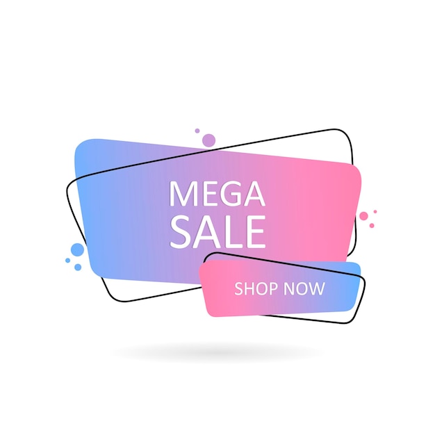 Diseño de plantilla de banner de venta, oferta especial de gran venta. Banners geométricos dibujados a mano. Ilustración de vector de estilo plano.