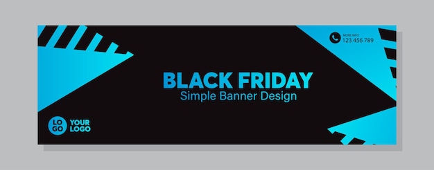 Diseño de plantilla de banner de venta de viernes negro Banner de viernes negro Ilustración vectorial