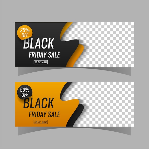 Vector diseño de plantilla de banner de venta de viernes negro