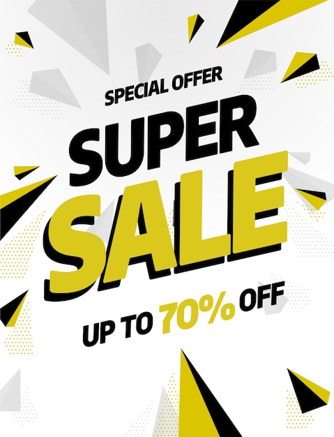 Diseño de plantilla de banner verde venta grande ilustración vectorial de ofertas especiales