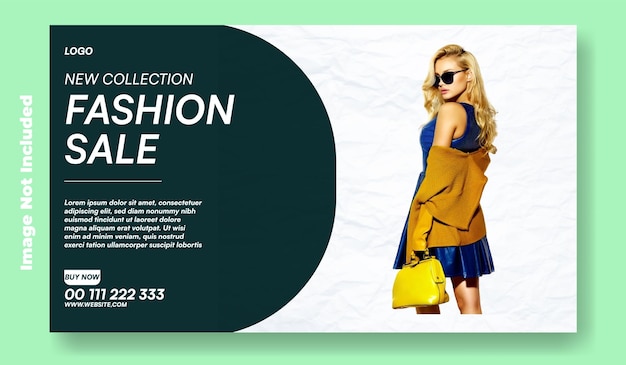 Diseño de plantilla de banner web de moda