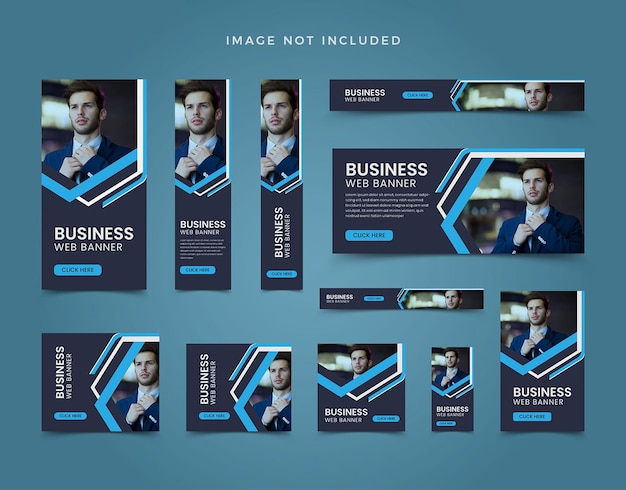 Diseño de plantilla de banner web de negocios en vector