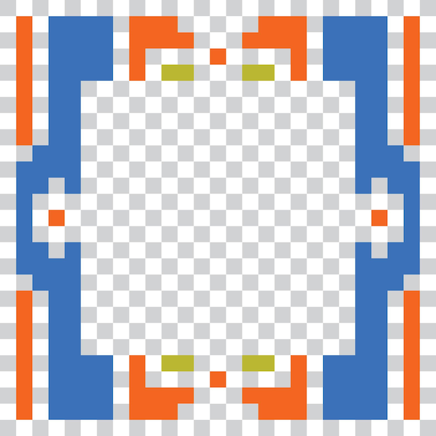 diseño de plantilla de borde del marco de pixel art
