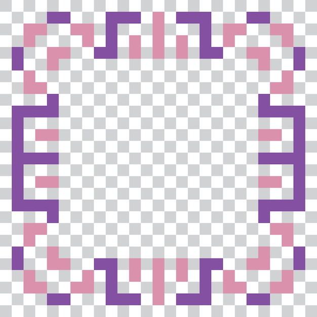 diseño de plantilla de borde del marco de pixel art