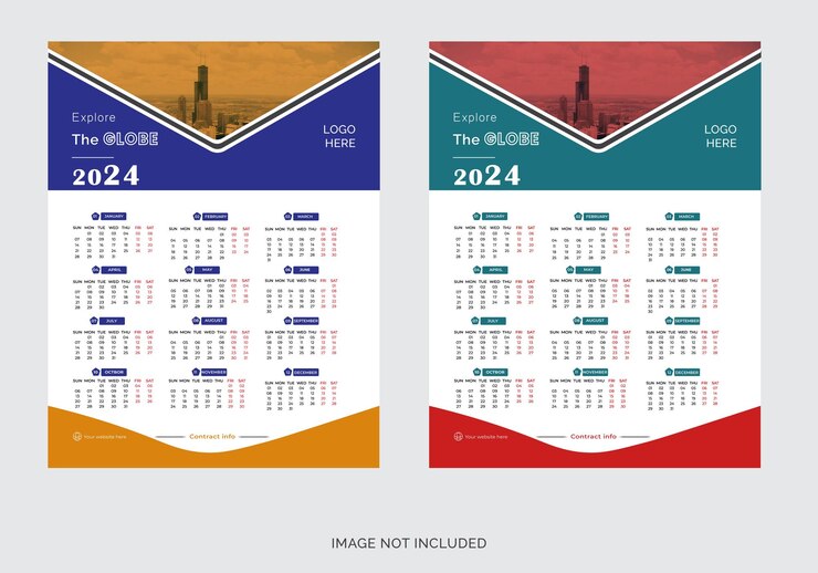 Diseño de la plantilla del calendario de actividades para 2024