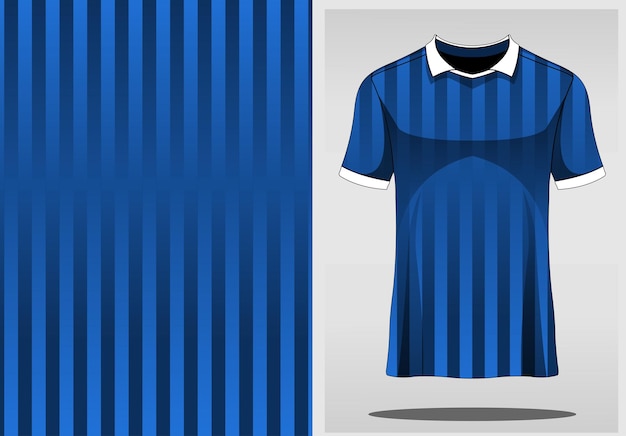 Diseño de plantilla de camiseta deportiva azul con textura