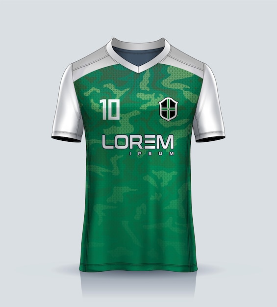 diseño de plantilla de camiseta de fútbol o camiseta de fútbol para ropa deportiva maqueta de camiseta de fútbol