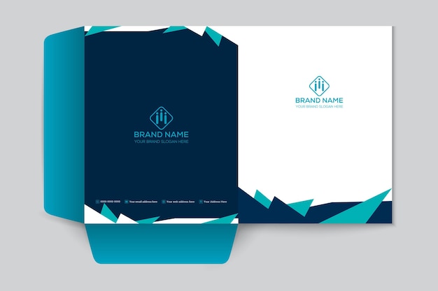 Diseño de plantilla de carpeta de presentación de casa inmobiliaria
