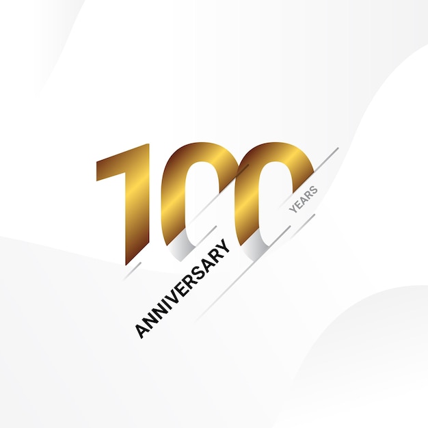 diseño de plantilla de celebración de aniversario de 100 años