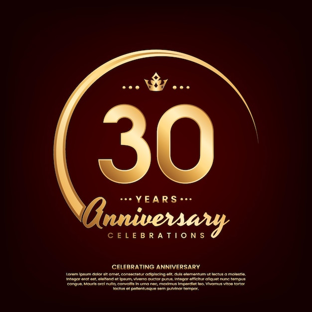 diseño de plantilla de celebración de aniversario de 30 años