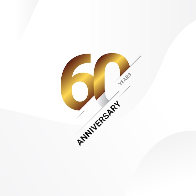 Diseño de plantilla de celebración de aniversario de 60 años