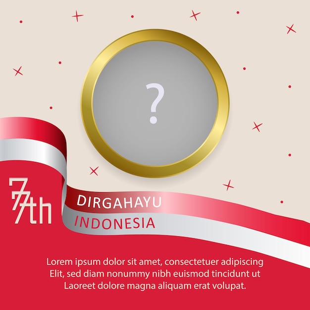 DISEÑO DE PLANTILLA DE CELEBRACIÓN DEL DÍA DE LA INDEPENDENCIA DE INDONESIA FONDO DE DISEÑO VECTORIAL