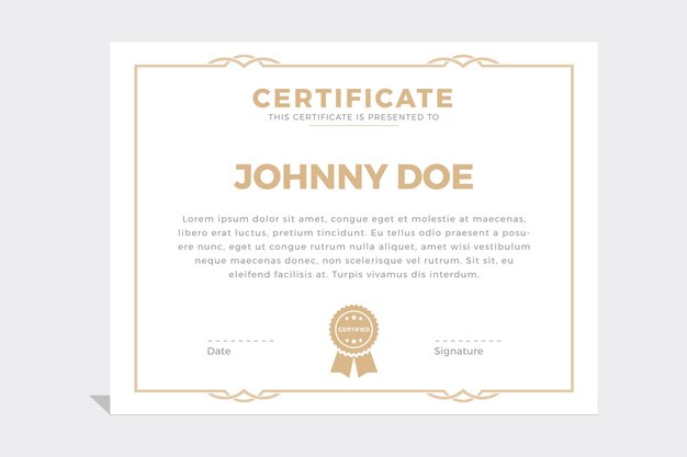 Diseño de plantilla de certificado V1